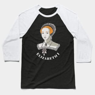 Young Queen Elizabeth I of England Baseball T-Shirt